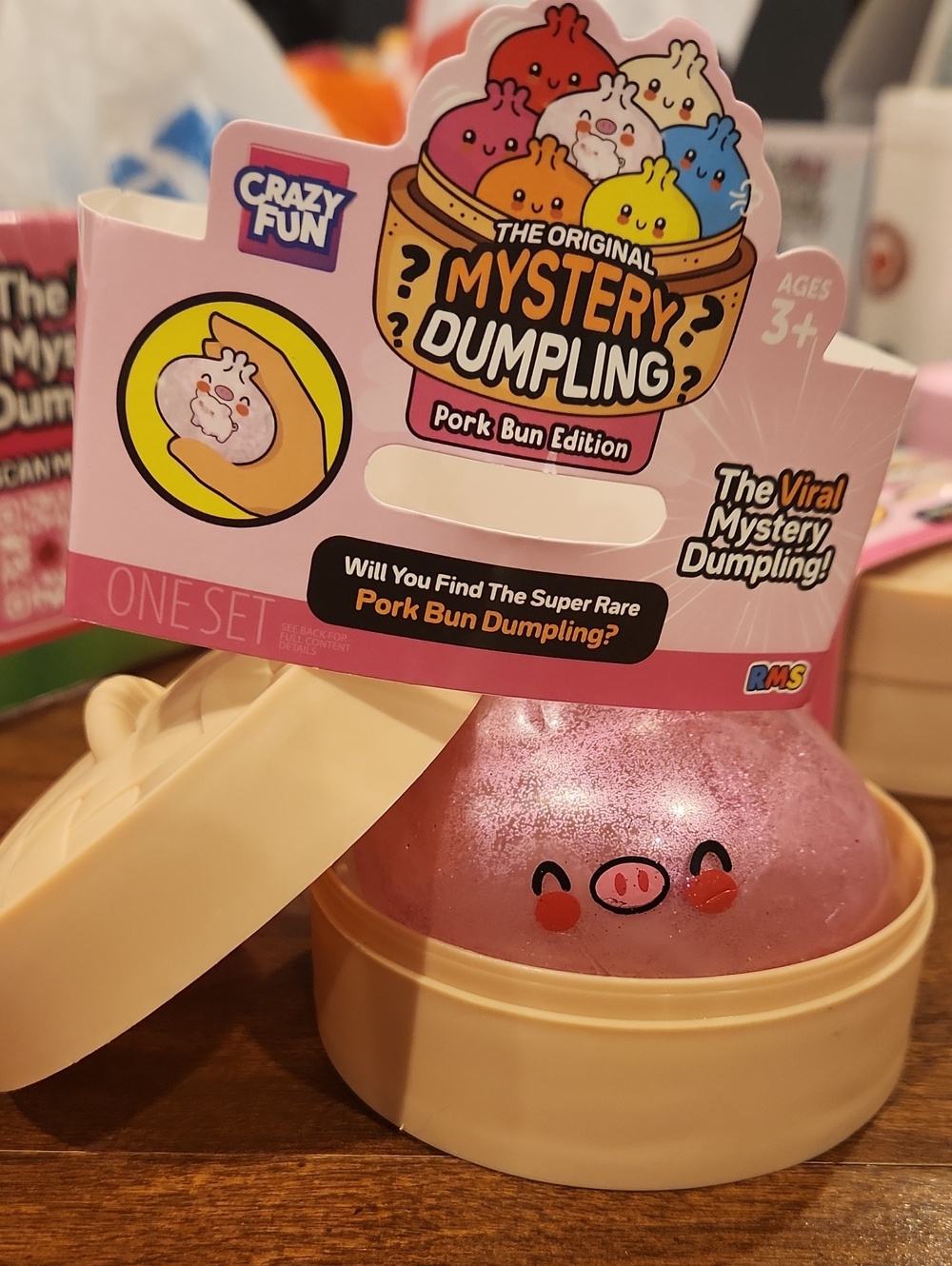 Rare RMS Crazy Fun Dumpling - Pink Pork Bun Edition With Pig Inside!!!